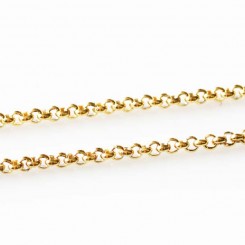 Rolo Necklace - Gold Tone - With Dangle Ring